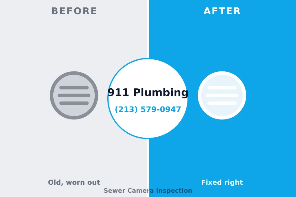 Before and after: plumbing repair Garden City South, NY